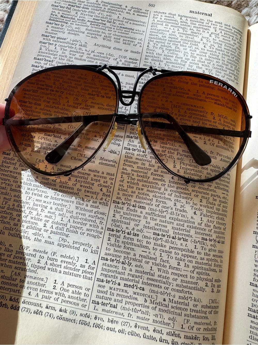 Ferrari Brown Gradient Aviator Sunglasses